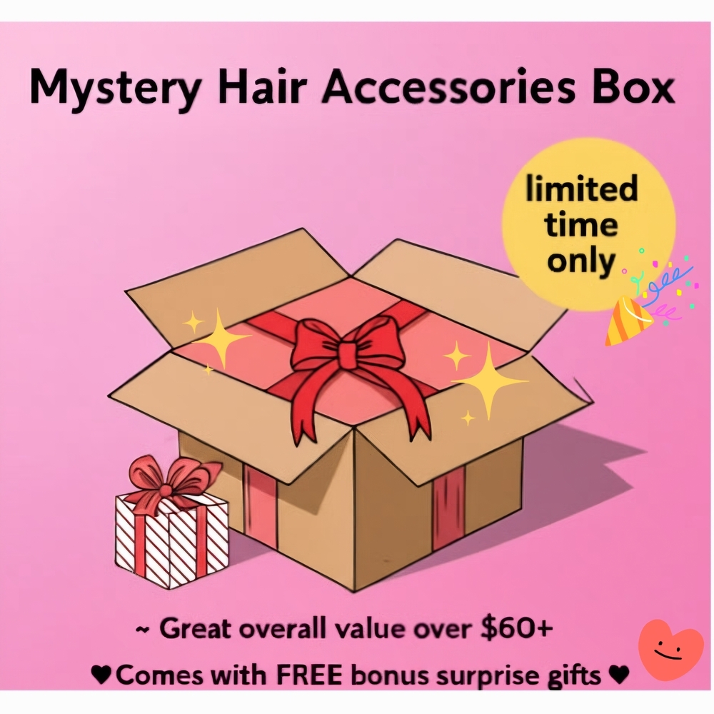 Mystery Hair Accessories Box - Red and Pink